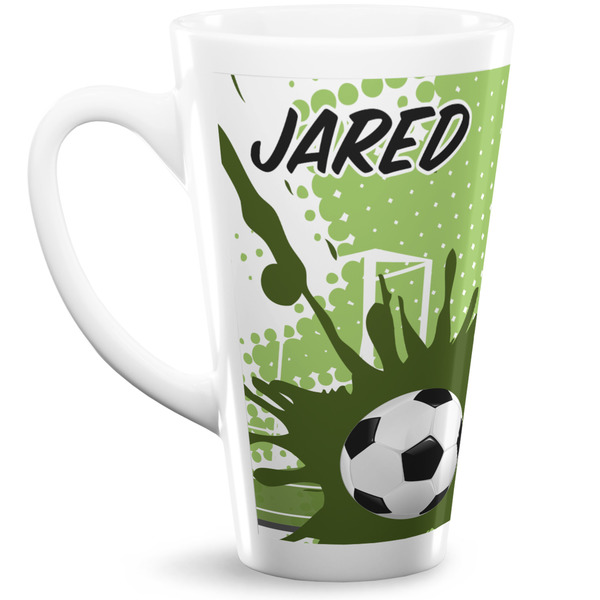 Custom Soccer 16 Oz Latte Mug (Personalized)