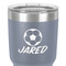 Soccer 30 oz Stainless Steel Ringneck Tumbler - Grey - Close Up