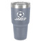 Soccer 30 oz Stainless Steel Ringneck Tumbler - Grey - Front