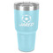 Soccer 30 oz Stainless Steel Ringneck Tumbler - Teal - Front