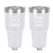 Soccer 30 oz Stainless Steel Ringneck Tumbler - White - Double Sided - Front & Back