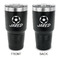 Soccer 30 oz Stainless Steel Ringneck Tumblers - Black - Double Sided - APPROVAL