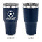 Soccer 30 oz Stainless Steel Ringneck Tumblers - Navy - Single Sided - APPROVAL