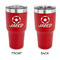 Soccer 30 oz Stainless Steel Ringneck Tumblers - Red - Double Sided - APPROVAL