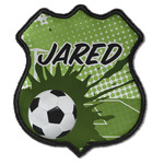 Soccer Iron On Shield Patch C w/ Name or Text