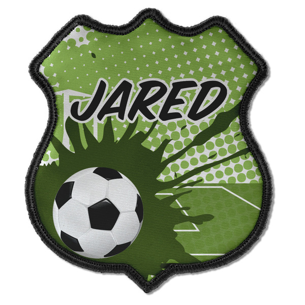 Custom Soccer Iron On Shield Patch C w/ Name or Text