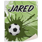 Soccer Sherpa Throw Blanket - 50"x60" (Personalized)