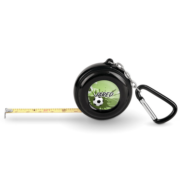 Custom Soccer Pocket Tape Measure - 6 Ft w/ Carabiner Clip (Personalized)