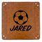 Soccer 9" x 9" Leatherette Snap Up Tray - APPROVAL (FLAT)