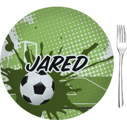 Soccer Glass Appetizer / Dessert Plate 8" (Personalized)