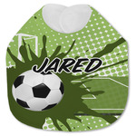 Soccer Jersey Knit Baby Bib w/ Name or Text