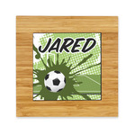 Soccer Bamboo Trivet with Ceramic Tile Insert (Personalized)