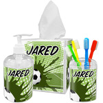 Soccer Acrylic Bathroom Accessories Set w/ Name or Text