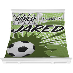Soccer Comforter Set - King (Personalized)