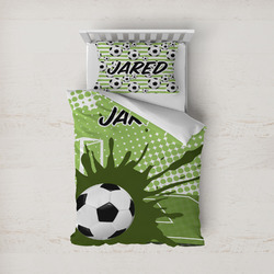 Soccer Duvet Cover Set - Twin (Personalized)