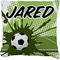 Soccer Burlap Pillow 16"