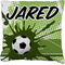 Soccer Burlap Pillow 18"