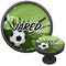 Soccer Cabinet Knob - Black - Multi Angle