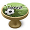 Soccer Cabinet Knob - Gold - Side