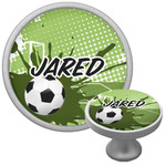 Soccer Cabinet Knob (Silver) (Personalized)