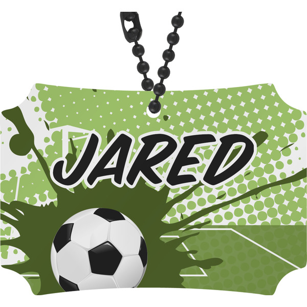 Custom Soccer Rear View Mirror Ornament (Personalized)