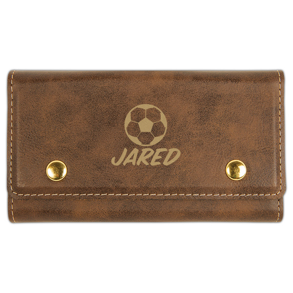 Custom Soccer Cards & Dice Set - Rustic Brown (Personalized)