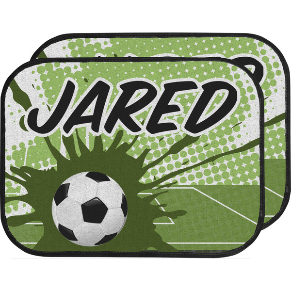 Custom Soccer Car Floor Mats (Back Seat) (Personalized)