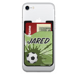 Soccer 2-in-1 Cell Phone Credit Card Holder & Screen Cleaner (Personalized)