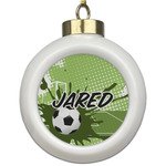 Soccer Ceramic Ball Ornament (Personalized)