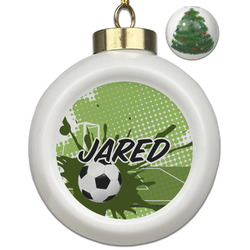 Soccer Ceramic Ball Ornament - Christmas Tree (Personalized)