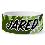 Soccer Ceramic Dog Bowl (Personalized)