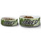 Soccer Ceramic Dog Bowls - Size Comparison