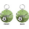 Soccer Circle Keychain (Front + Back)