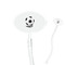 Soccer Clear Plastic 7" Stir Stick - Oval - Closeup