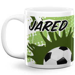 Soccer 20 Oz Coffee Mug - White (Personalized)