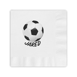 Soccer Coined Cocktail Napkins (Personalized)