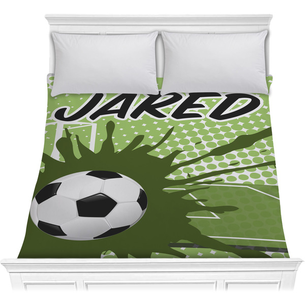 Custom Soccer Comforter - Full / Queen (Personalized)