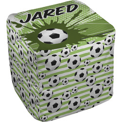 Soccer Cube Pouf Ottoman - 13" (Personalized)