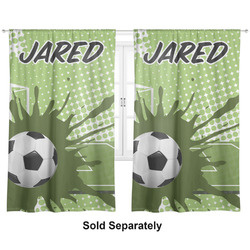 Soccer Curtain Panel - Custom Size (Personalized)