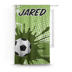 Soccer Curtain Panel - Custom Size (Personalized)