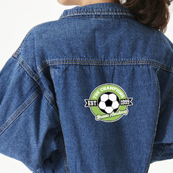 Soccer Twill Iron On Patch - Custom Shape - X-Large (Personalized)