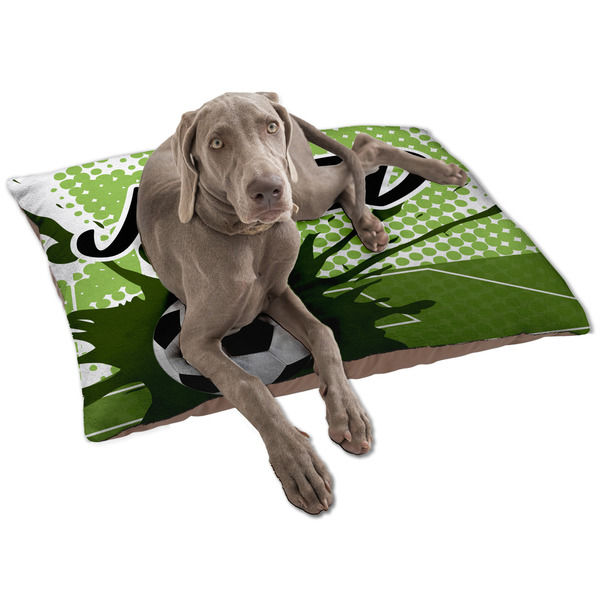 Custom Soccer Dog Bed - Large w/ Name or Text