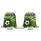 Soccer Drawstring Backpack Front & Back Medium