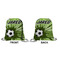 Soccer Drawstring Backpack Front & Back Small