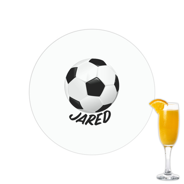 Custom Soccer Printed Drink Topper - 2.15" (Personalized)