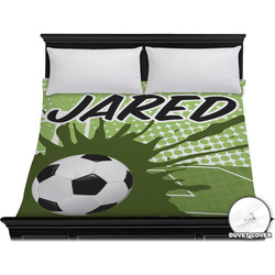 Soccer Duvet Cover - King (Personalized)