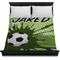 Soccer Duvet Cover - Queen - On Bed - No Prop