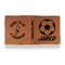 Soccer Leather Binder - 1" - Rawhide - Back Spine Front View