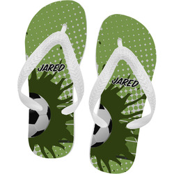 Soccer Flip Flops - Small (Personalized)