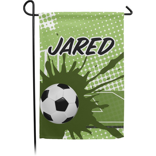 Custom Soccer Small Garden Flag - Double Sided w/ Name or Text